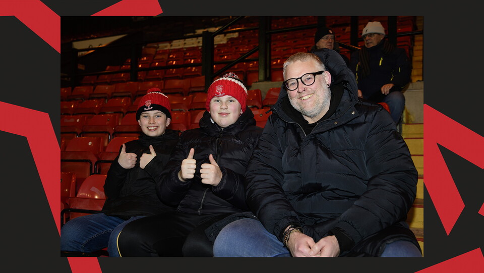 A fan image from Lincoln's home game against Bolton Wanderers