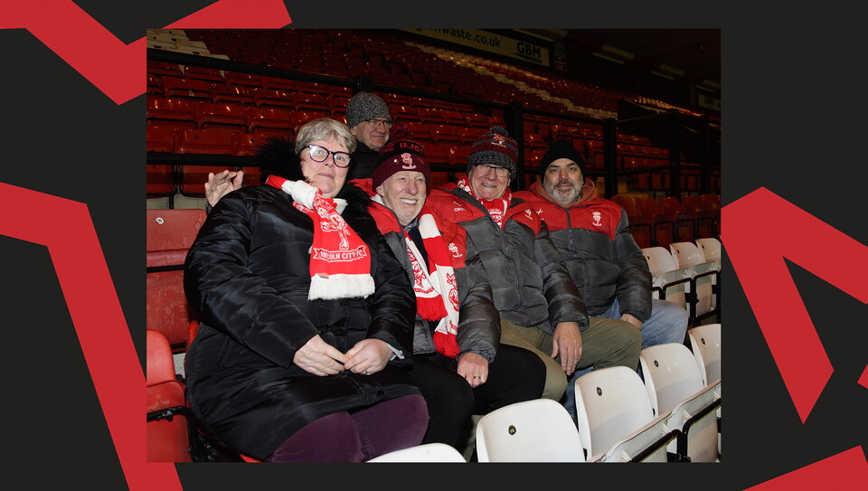 A fan image from Lincoln's home game against Bolton Wanderers