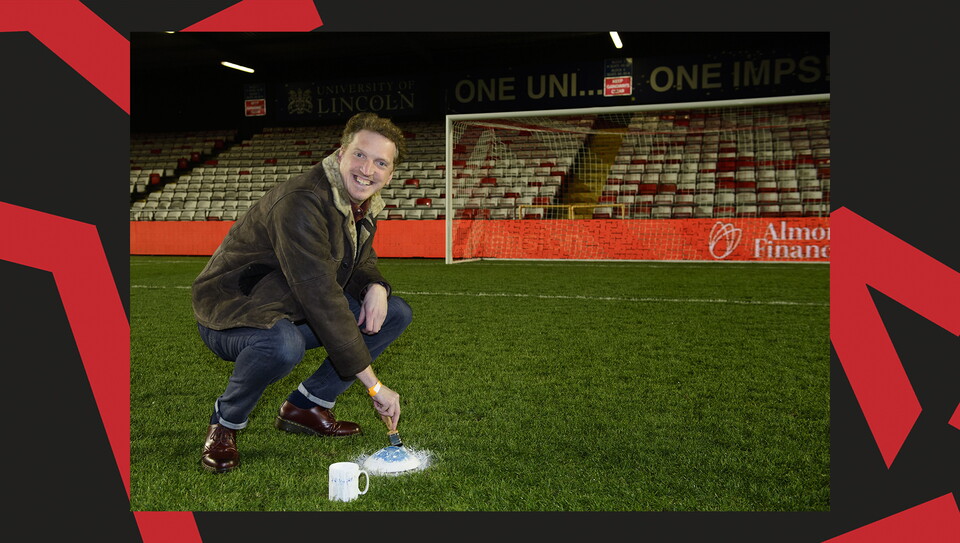 A fan image from Lincoln's home game against Bolton Wanderers