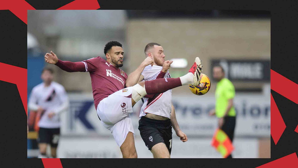 A match action image from City's away game at Northampton Town.