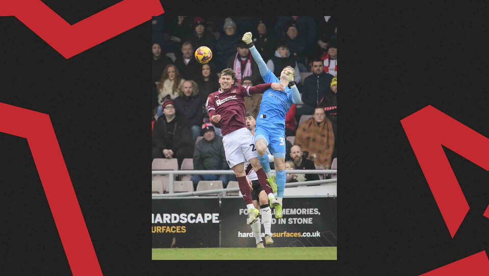 A match action image from City's away game at Northampton Town.