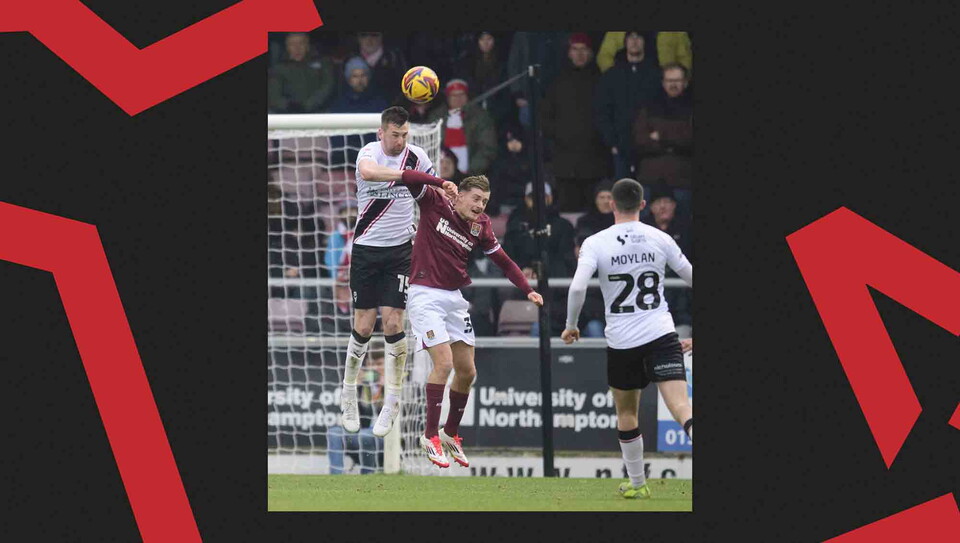 A match action image from City's away game at Northampton Town.