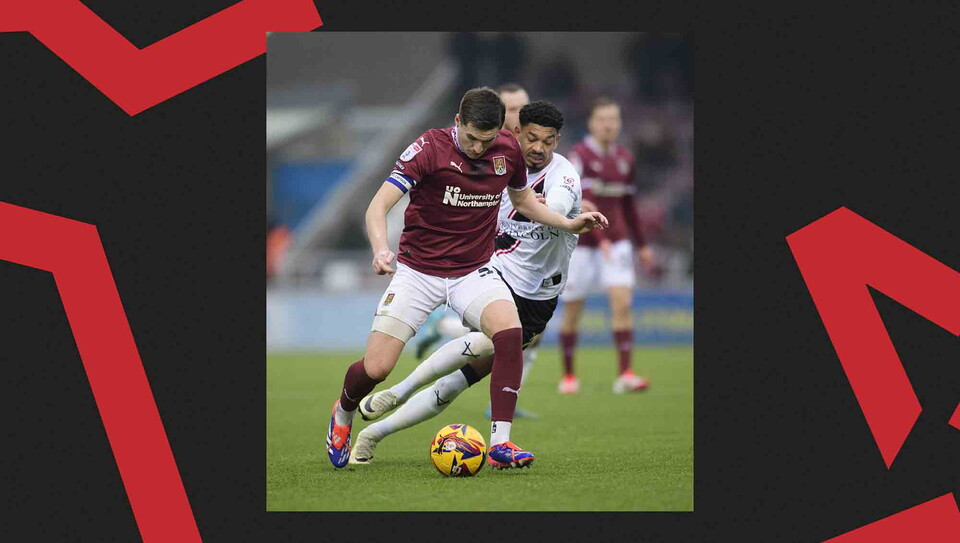 A match action image from City's away game at Northampton Town.