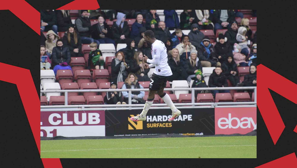 A match action image from City's away game at Northampton Town.