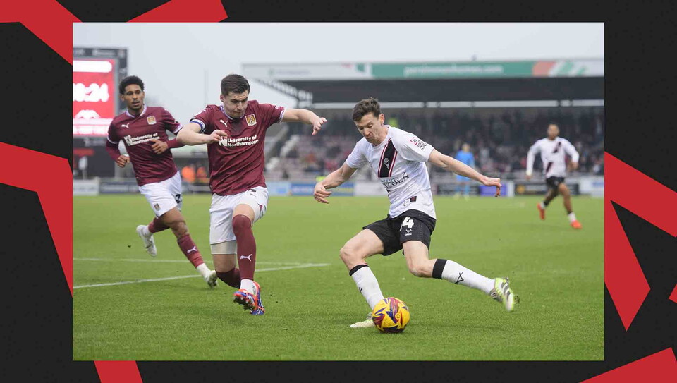 A match action image from City's away game at Northampton Town.
