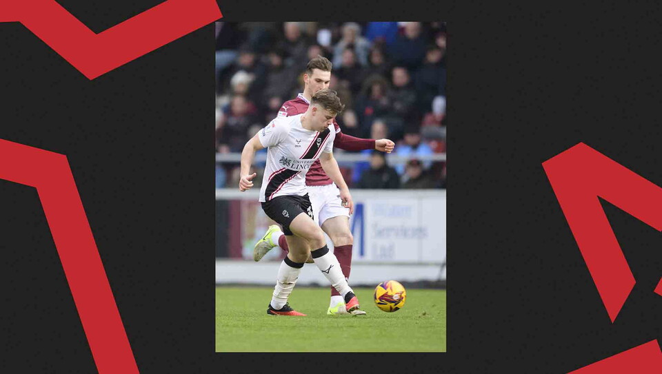 A match action image from City's away game at Northampton Town.