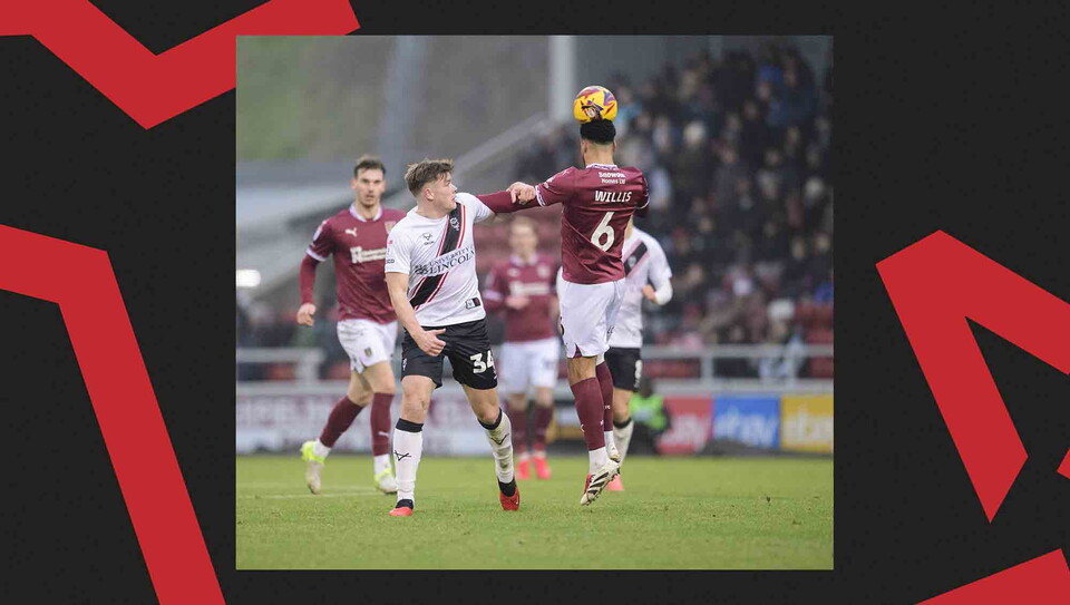A match action image from City's away game at Northampton Town.
