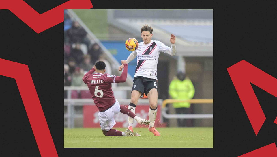 A match action image from City's away game at Northampton Town.