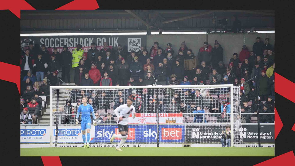 A fans image from City's away game at Northampton Town.