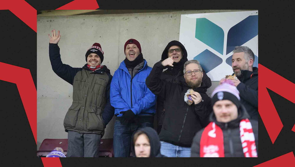 A fans image from City's away game at Northampton Town.