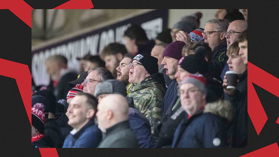 A fans image from City's away game at Northampton Town.
