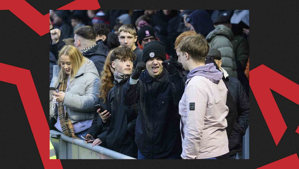 A fans image from City's away game at Northampton Town.
