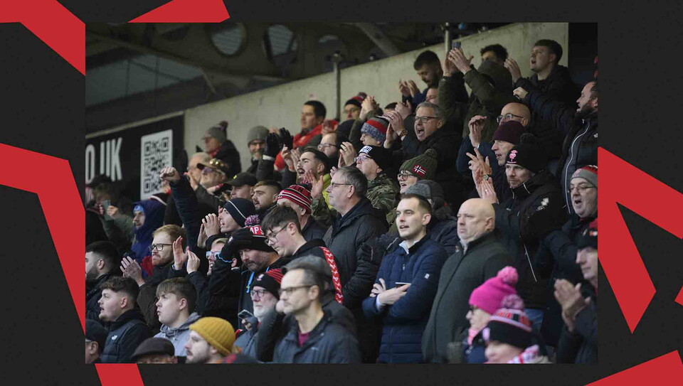 A fans image from City's away game at Northampton Town.