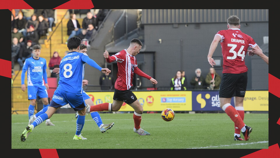 A match photo from City's 5-1 home win over Peterborough United