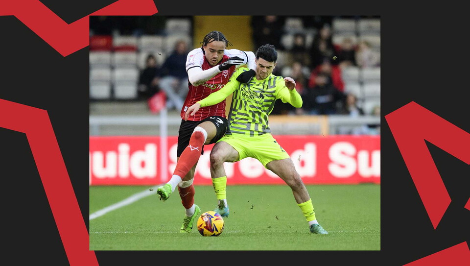 A match action image from Lincoln City vs Rotherham United.
