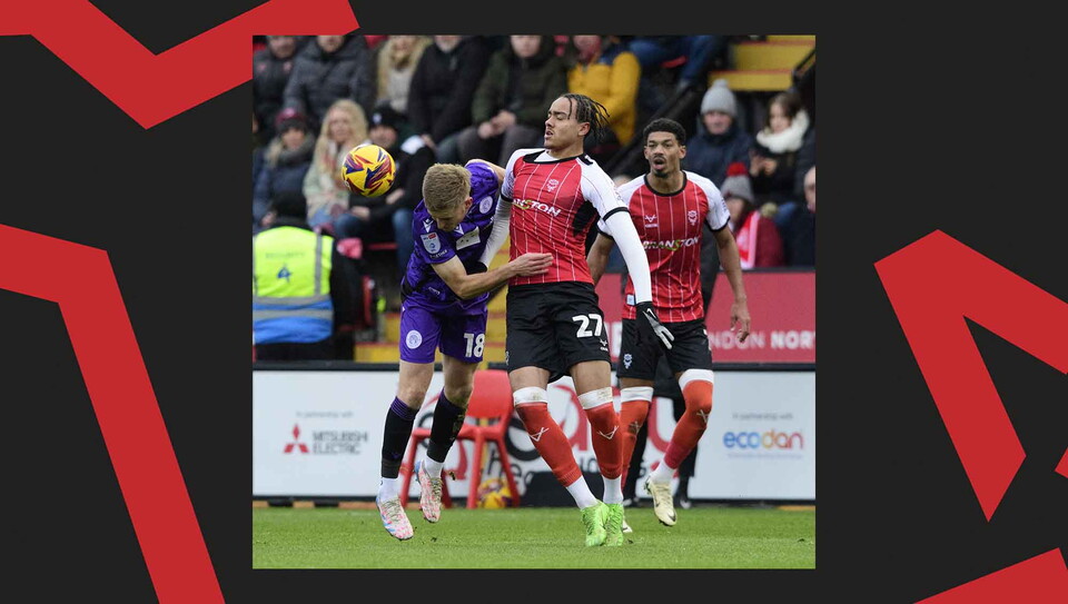 A match action image from Lincoln's 0-0 home draw against Stevenage.