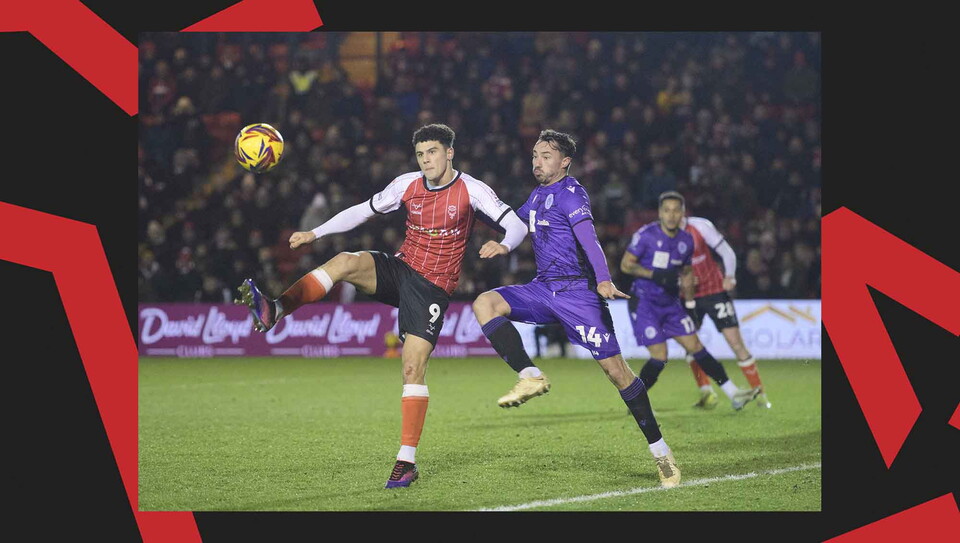 A match action image from Lincoln's 0-0 home draw against Stevenage.