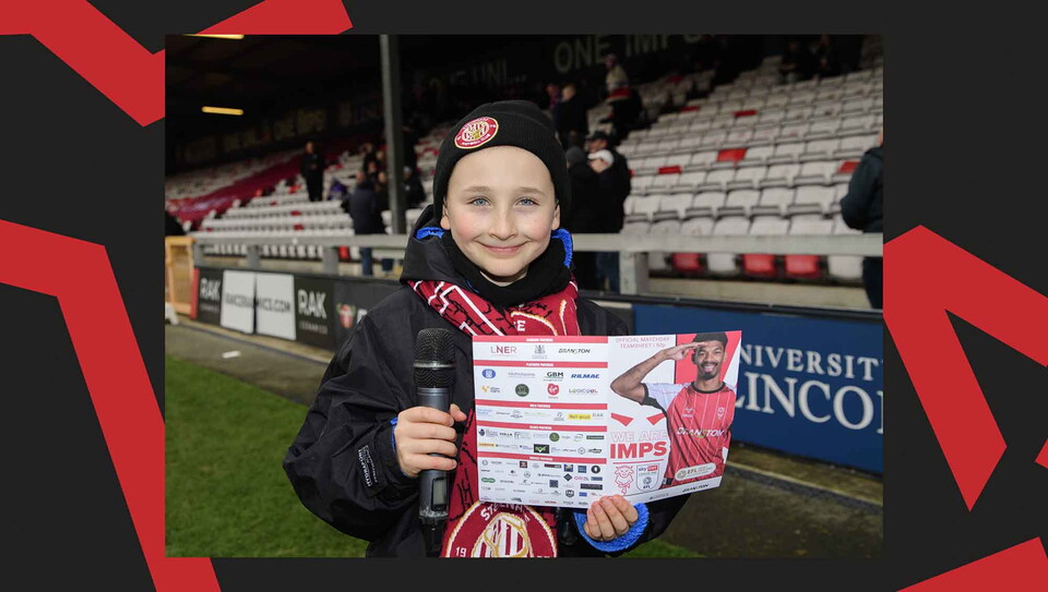 A fans image from Lincoln's 0-0 home draw against Stevenage.