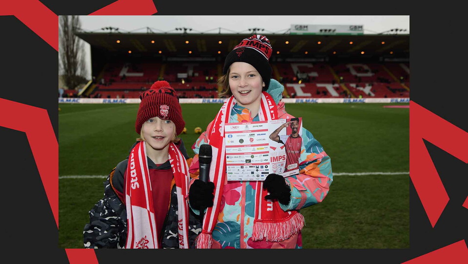 A fans image from Lincoln's 0-0 home draw against Stevenage.