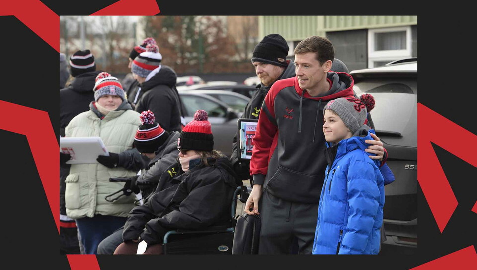 A fans image from Lincoln's 0-0 home draw against Stevenage.