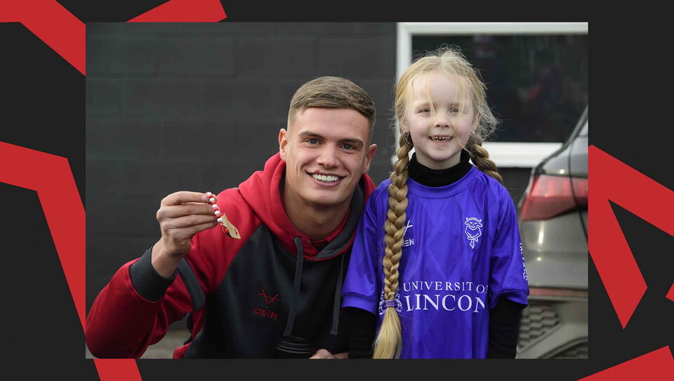 A fans image from Lincoln's 0-0 home draw against Stevenage.