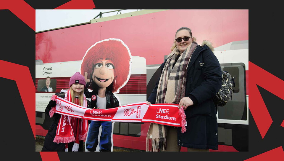 A fans image from Lincoln's 0-0 home draw against Stevenage.
