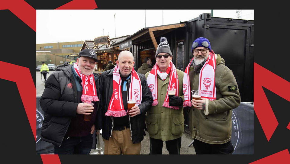 A fans image from Lincoln's 0-0 home draw against Stevenage.