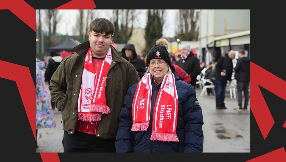 A fans image from Lincoln's 0-0 home draw against Stevenage.