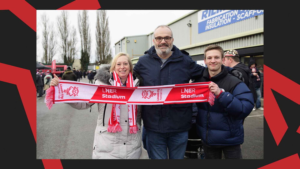 A fans image from Lincoln's 0-0 home draw against Stevenage.