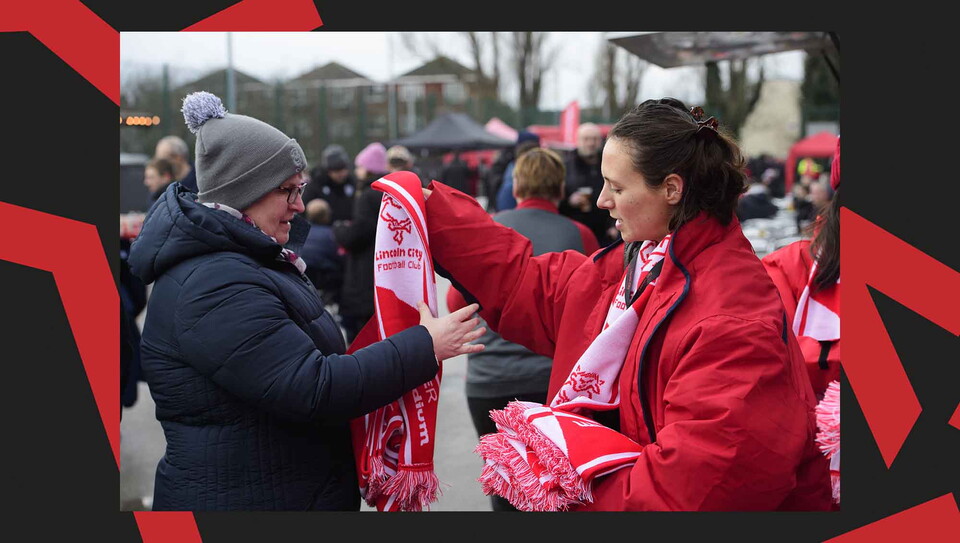 A fans image from Lincoln's 0-0 home draw against Stevenage.