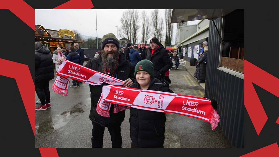 A fans image from Lincoln's 0-0 home draw against Stevenage.