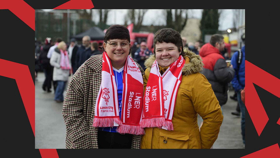 A fans image from Lincoln's 0-0 home draw against Stevenage.