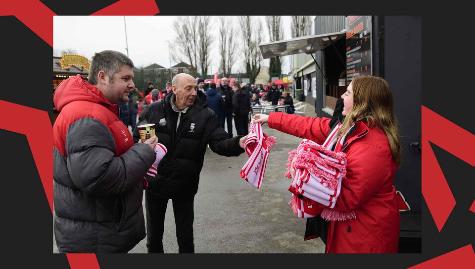 A fans image from Lincoln's 0-0 home draw against Stevenage.