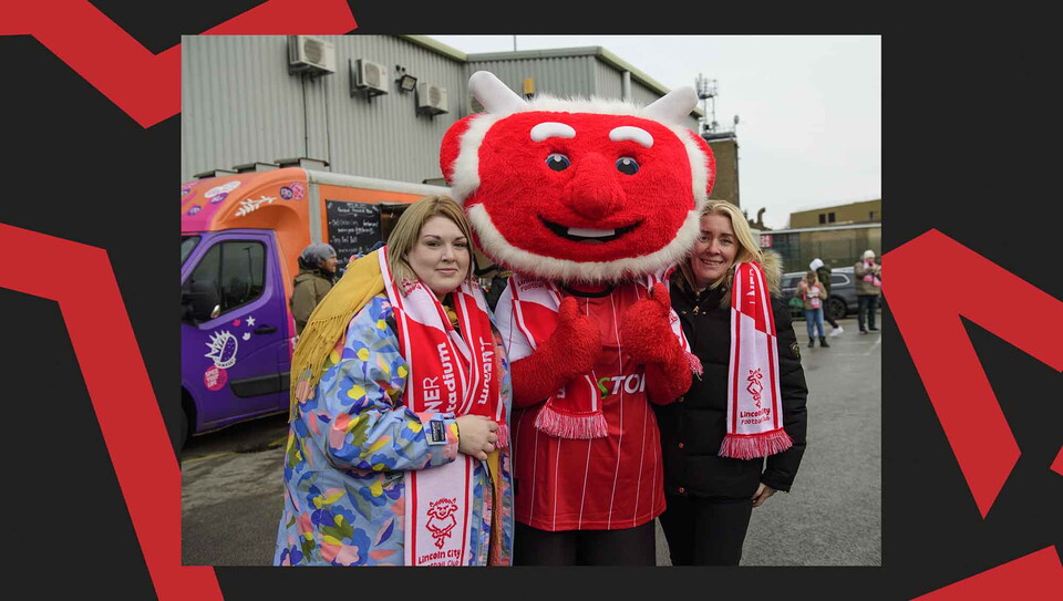A fans image from Lincoln's 0-0 home draw against Stevenage.