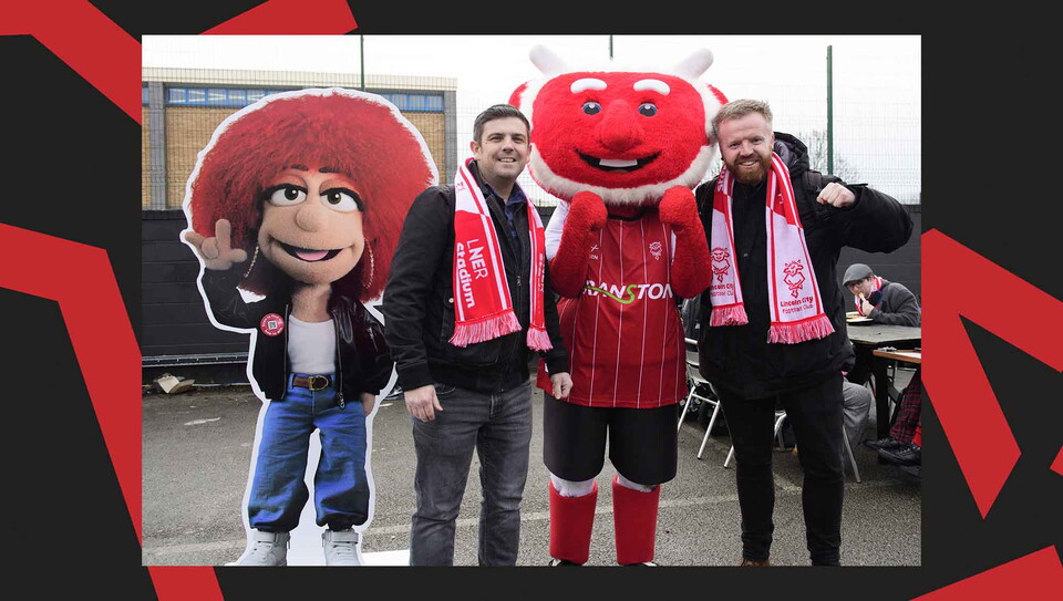 A fans image from Lincoln's 0-0 home draw against Stevenage.