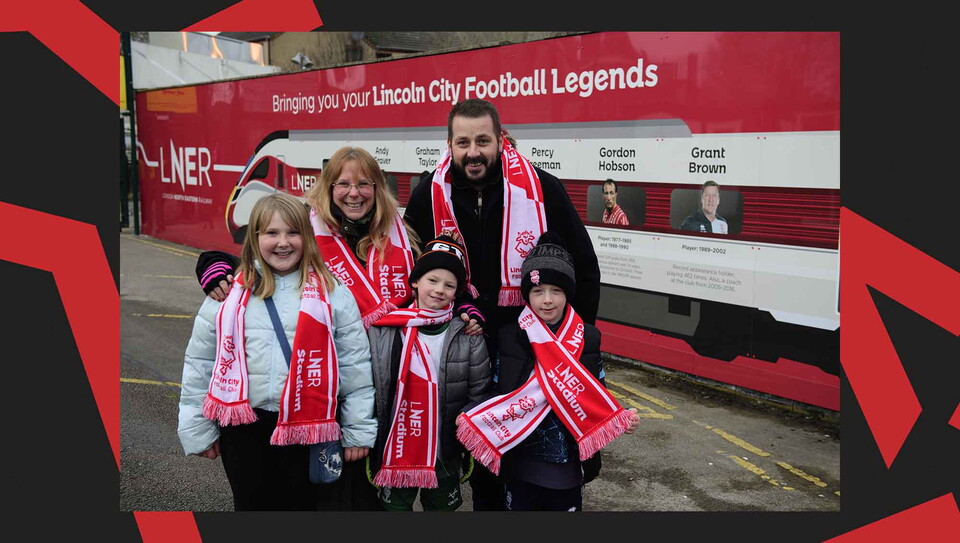 A fans image from Lincoln's 0-0 home draw against Stevenage.