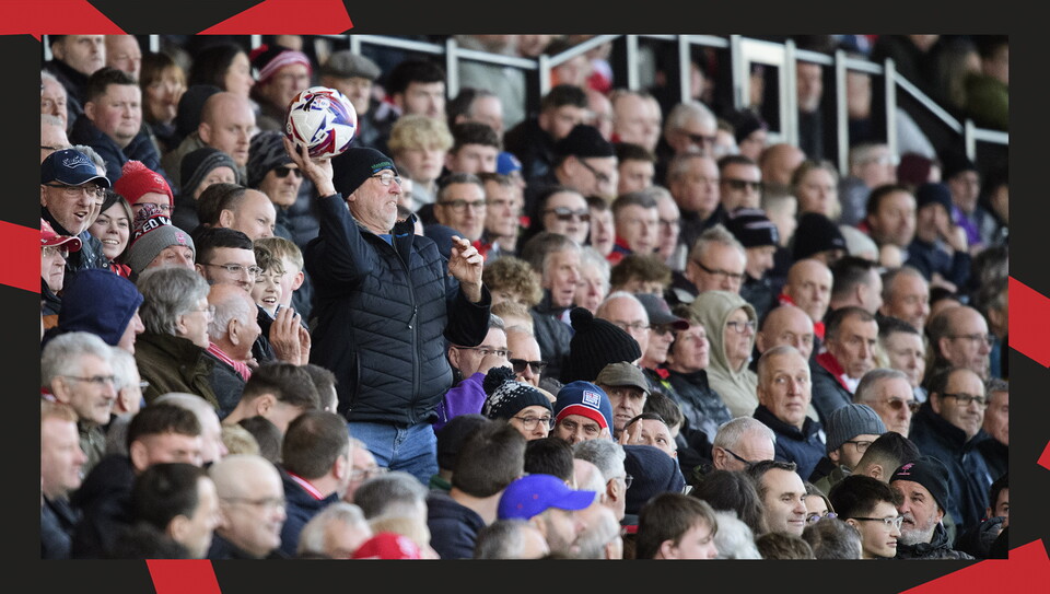 A fan image from City's home game against Burton Albion.