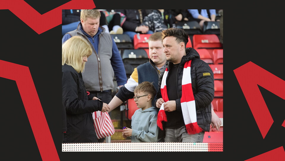 A fan image from City's home game against Burton Albion.