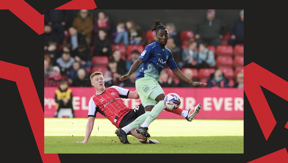 A match action image from City's home game against Burton Albion.