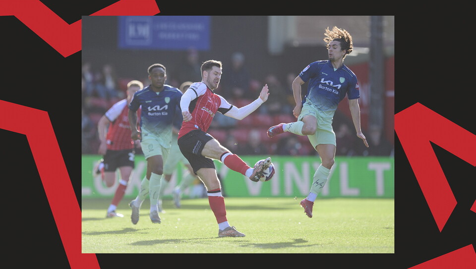 A match action image from City's home game against Burton Albion.