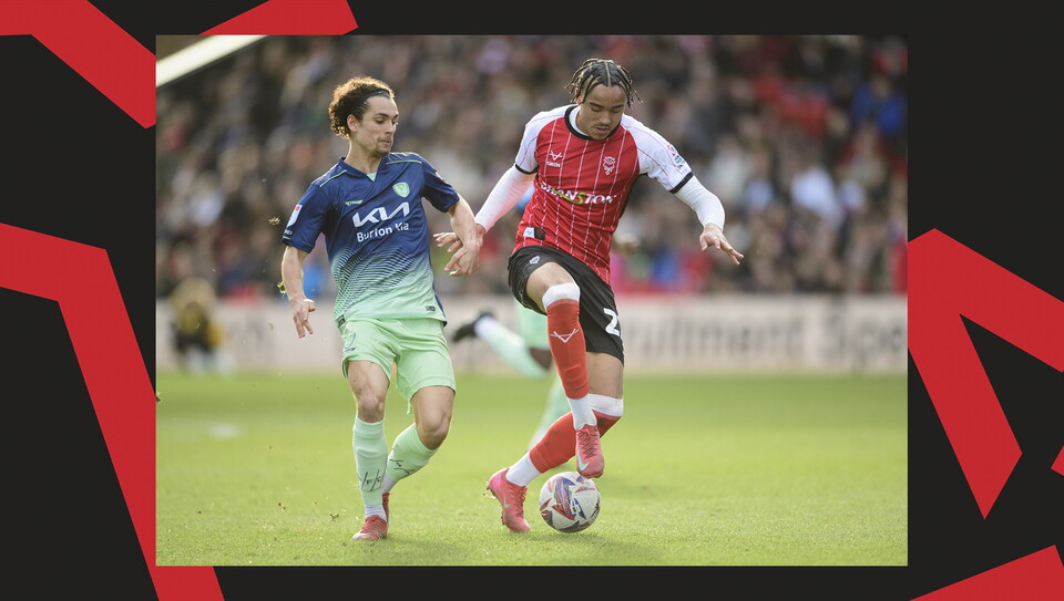 A match action image from City's home game against Burton Albion.