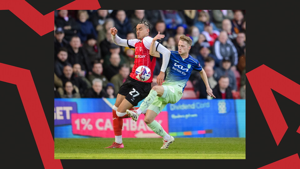 A match action image from City's home game against Burton Albion.