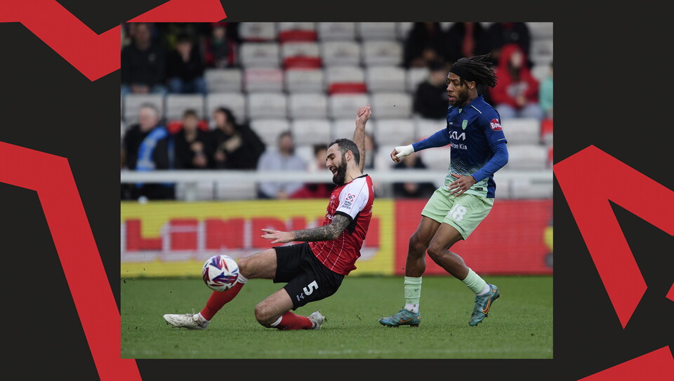A match action image from City's home game against Burton Albion.