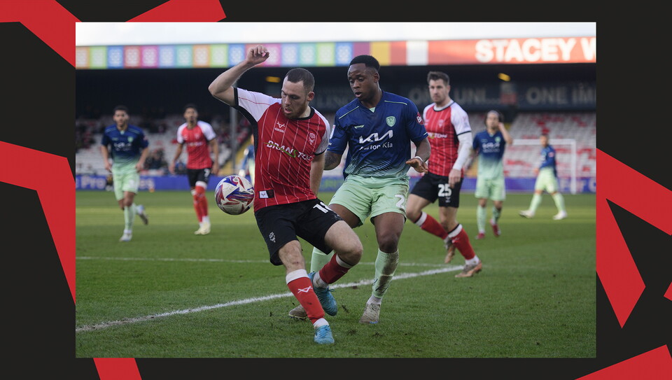 A match action image from City's home game against Burton Albion.