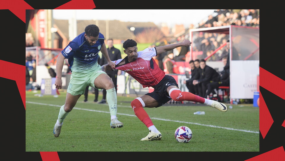 A match action image from City's home game against Burton Albion.