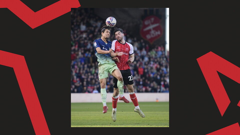 A match action image from City's home game against Burton Albion.