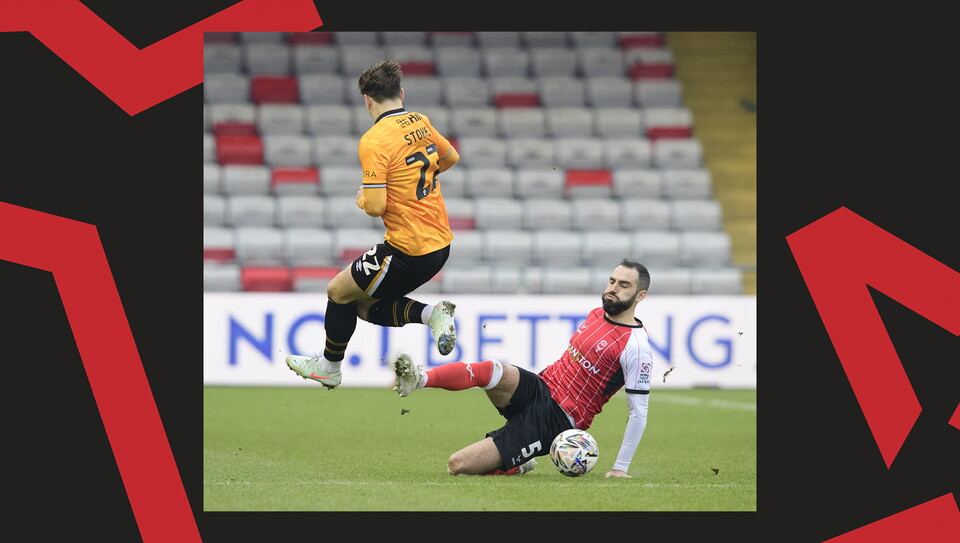 Action from Lincoln City v Cambridge United