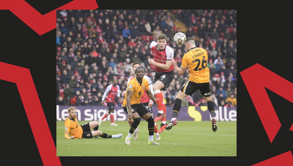 Action from Lincoln City v Cambridge United