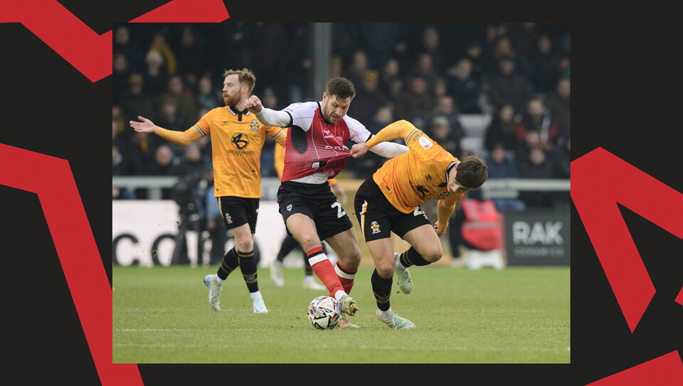 Action from Lincoln City v Cambridge United
