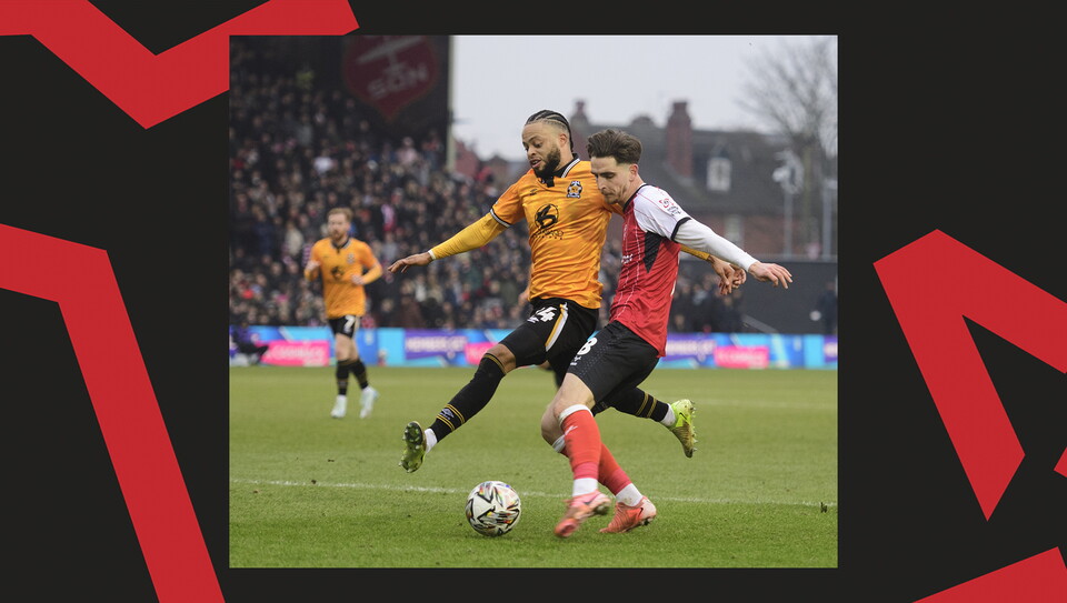 Action from Lincoln City v Cambridge United
